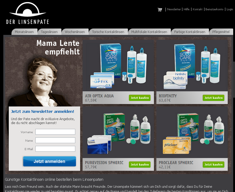 Linsenpate.de Screenshot
