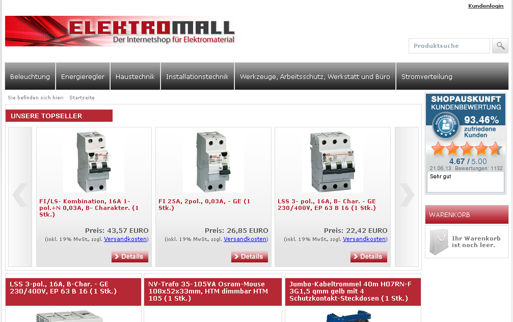 elektromall.de Screenshot