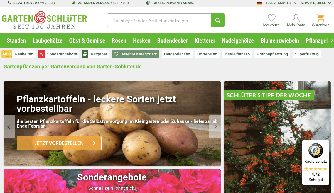 Garten Schlueter De 10 Cashback Gutschein 2020 Garantiert Gultig