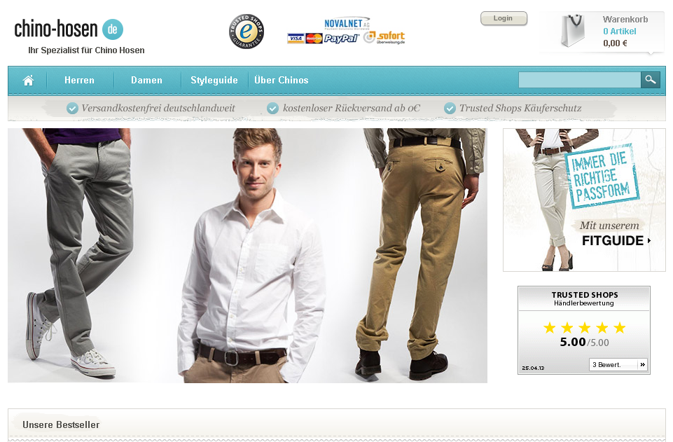 chino-hosen.de Screenshot