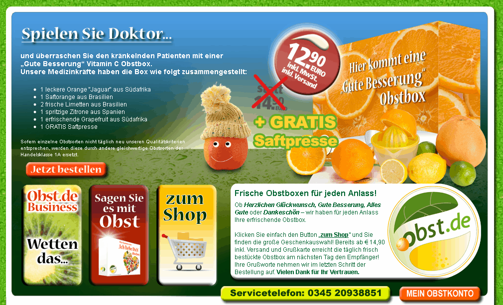 Obst.de Screenshot