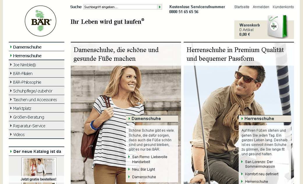 baer-schuhe.de Screenshot