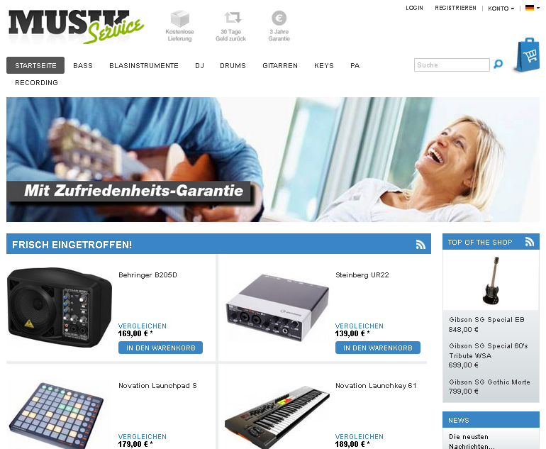 Musik-Service Screenshot