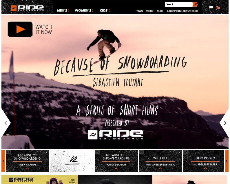 Ride Snowboards DE Screenshot