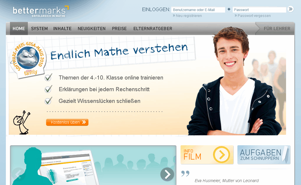 bettermarks Screenshot