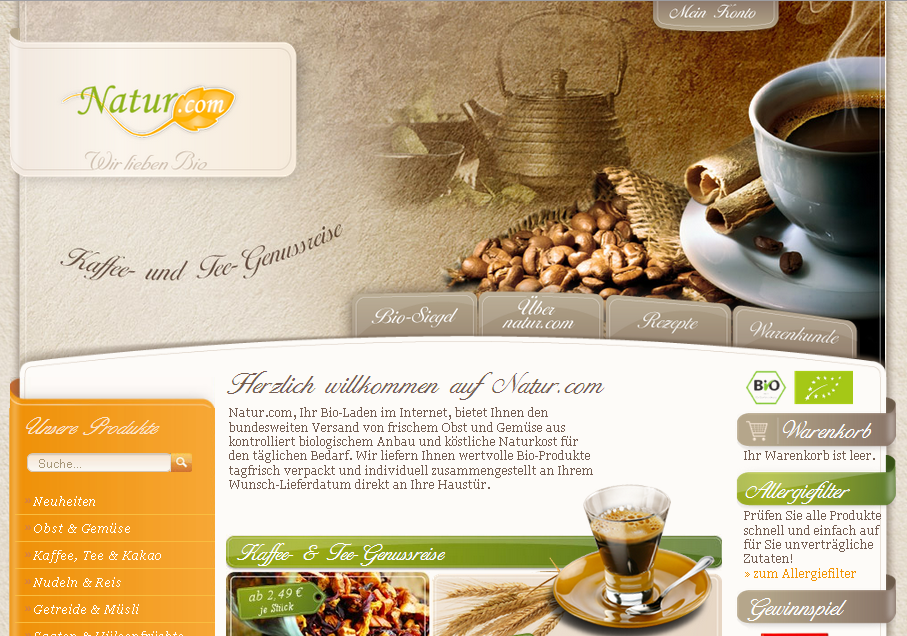 Natur.com Screenshot