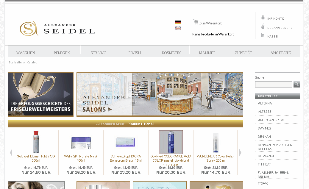 Alexander Seidel Shop Screenshot
