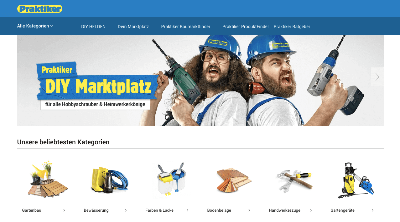 Praktiker Screenshot
