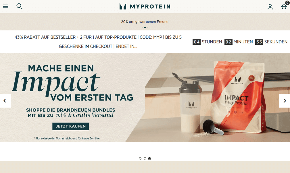 Myprotein Screenshot