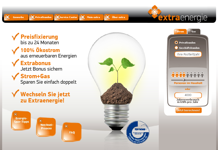 Extraenergie.com Screenshot