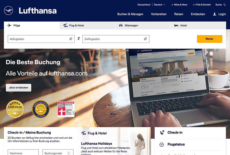 Lufthansa Screenshot