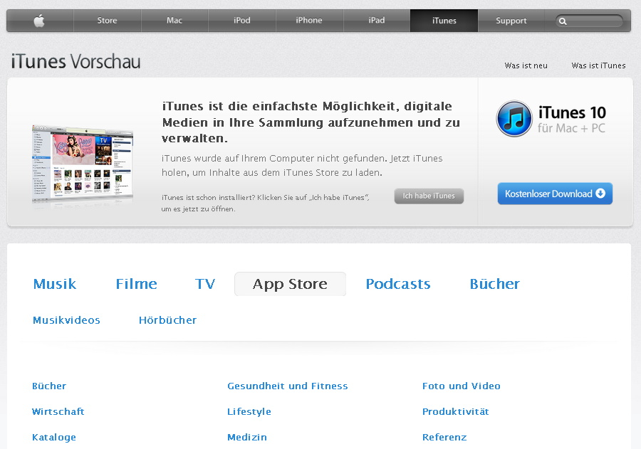 iTunes-AppStore-iBookstore Screenshot