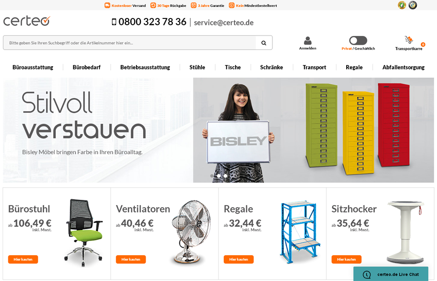 Certeo Screenshot