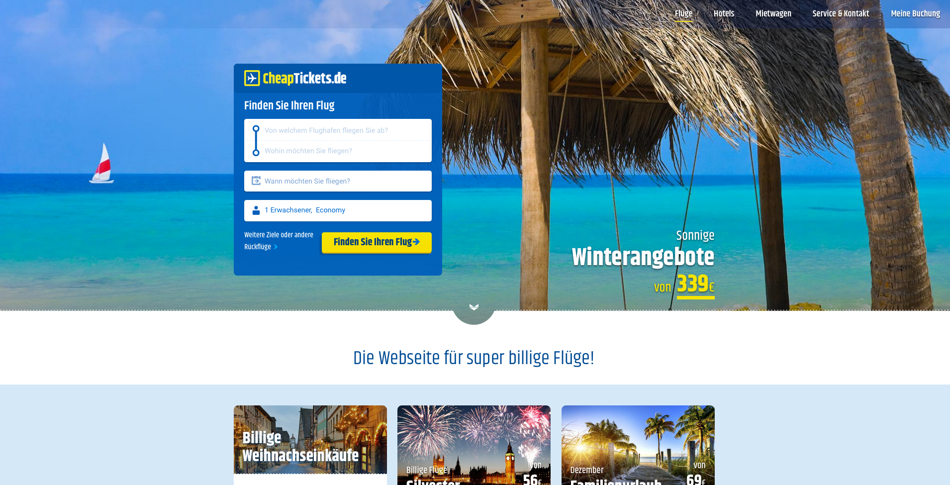 Cheaptickets Screenshot