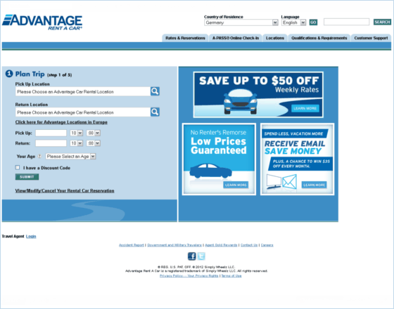 Firefly Car Rental Screenshot