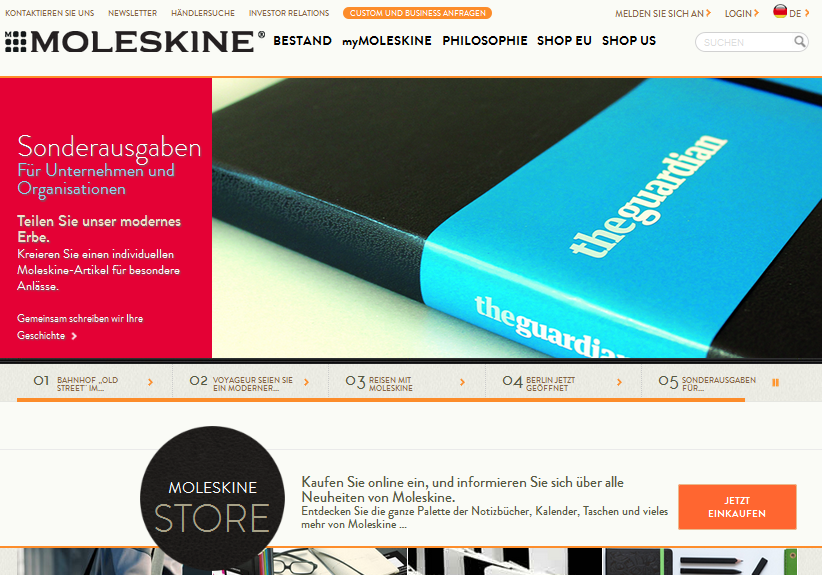 Moleskine Screenshot