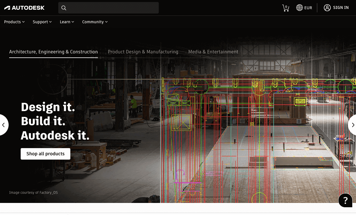 Autodesk Store Screenshot