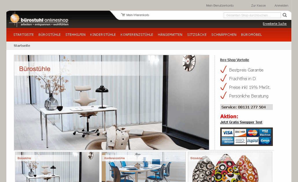 buerostuhl-onlineshop.de Screenshot
