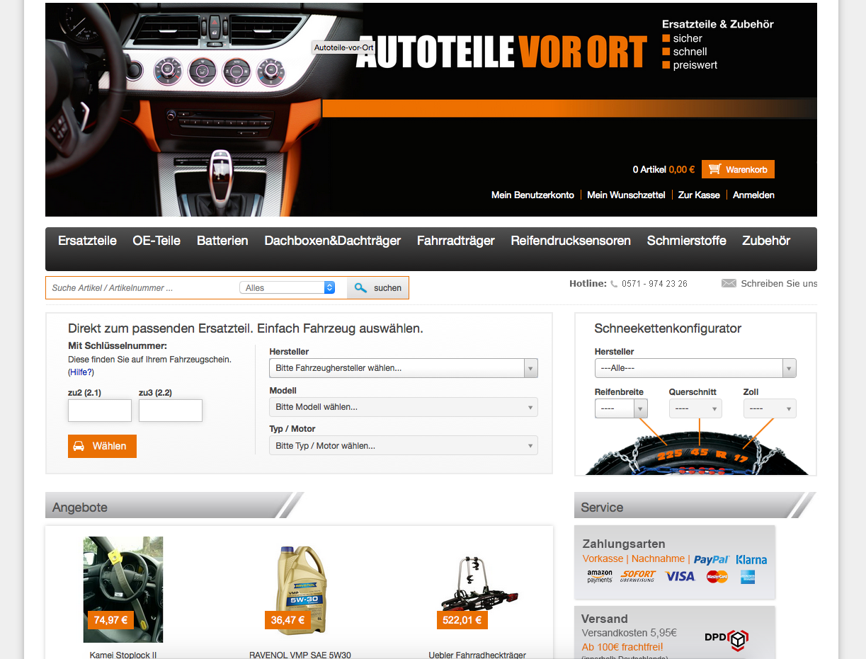 autoteile-vor-ort.de Screenshot