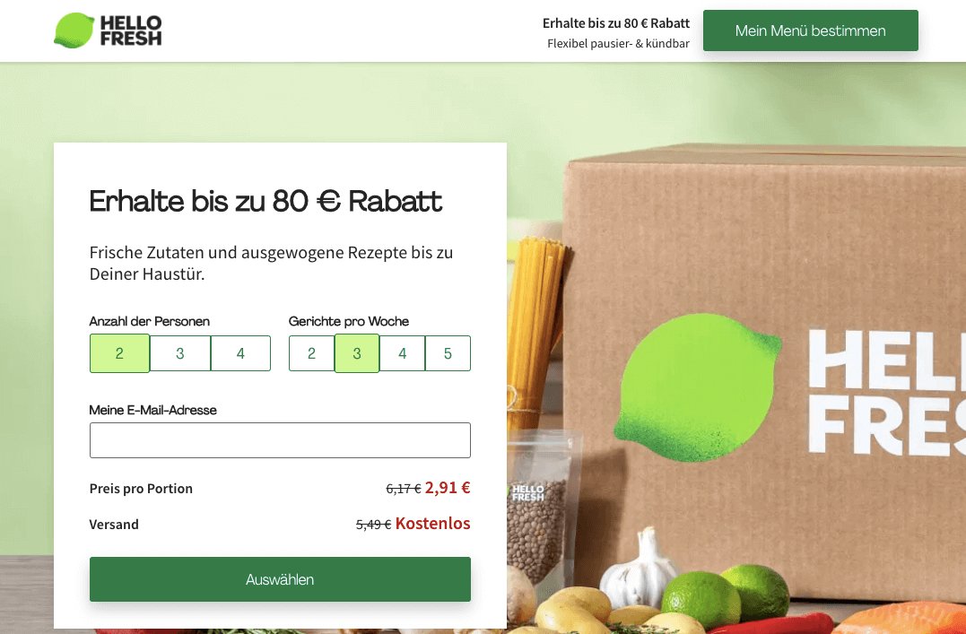 HelloFRESH Screenshot