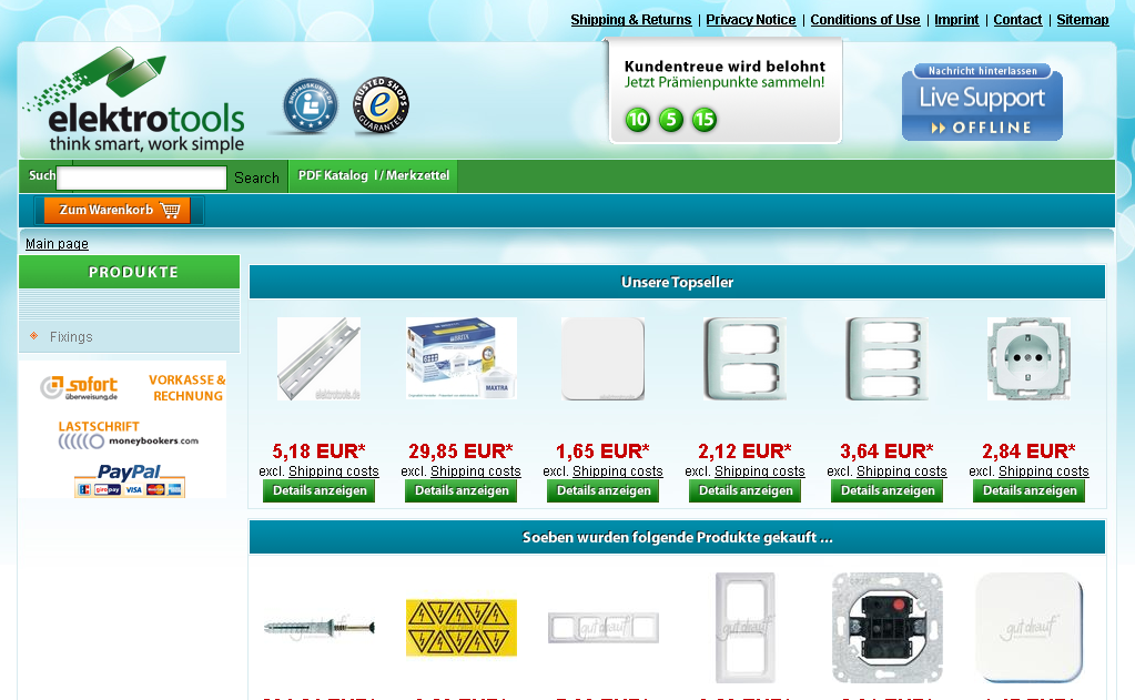elektrotools.de Screenshot