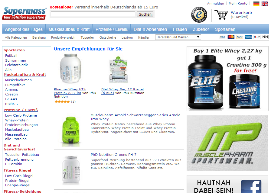 Supermass.com Screenshot