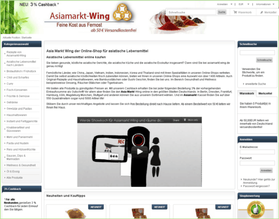 Asiamarkt-Wing Screenshot