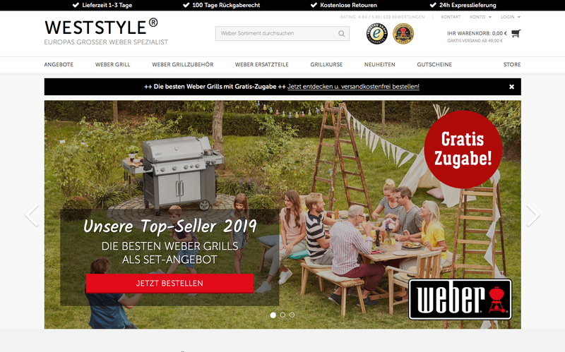 WESTSTYLE Weber Grill Screenshot