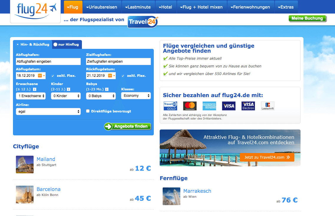 flug24 Screenshot