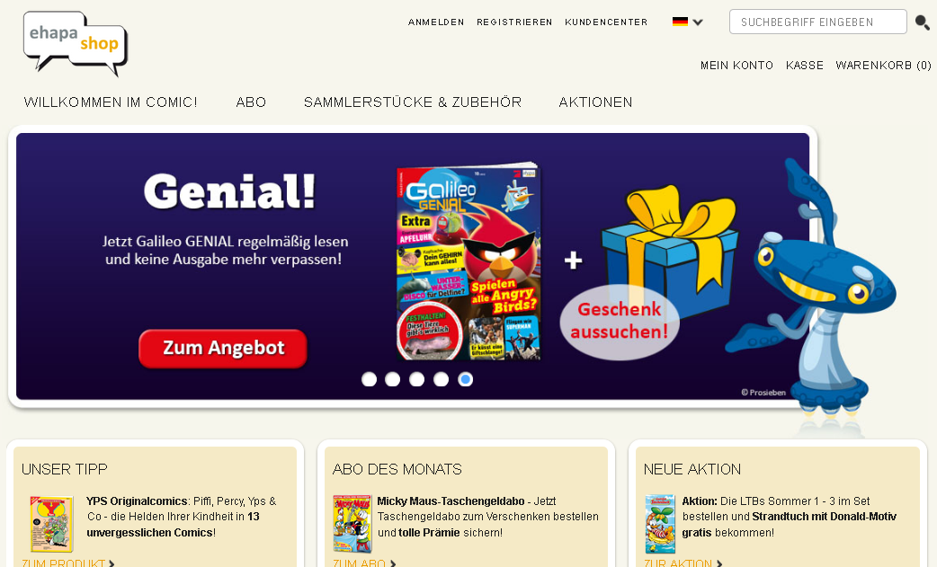 Ehapa Shop Screenshot