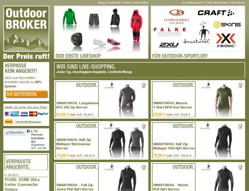 Outdoor Broker Screenshot