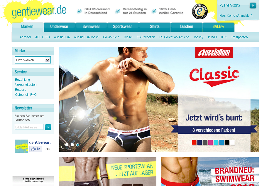gentlewear.de Screenshot