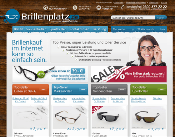 Brillenplatz.de Screenshot