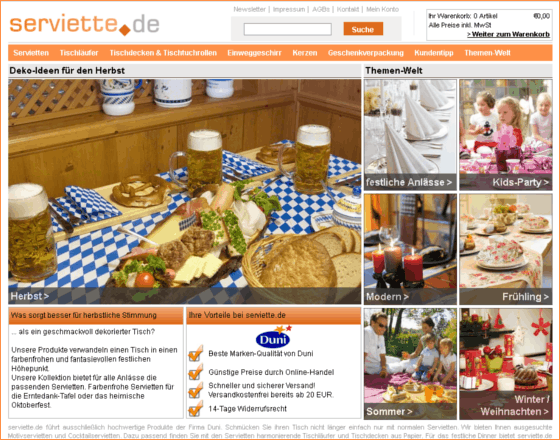 Serviette.de Screenshot