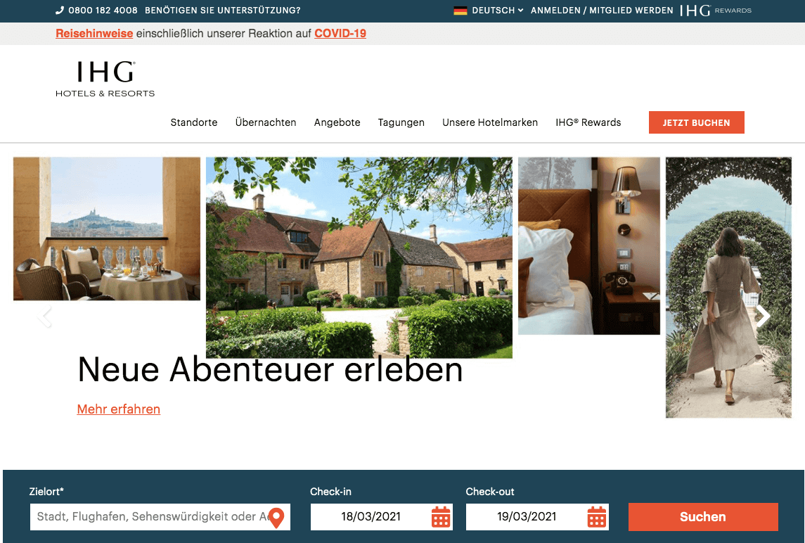 IHG Hotels & Resorts Screenshot