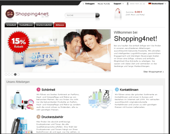 Shopping4net Screenshot