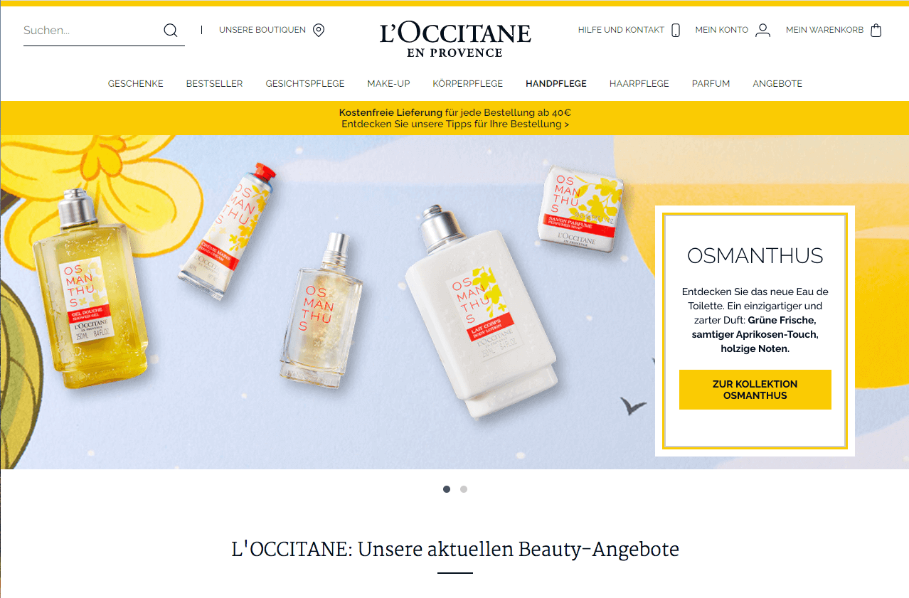 LOCCITANE Screenshot