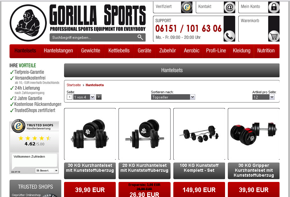 Gorillasports Screenshot