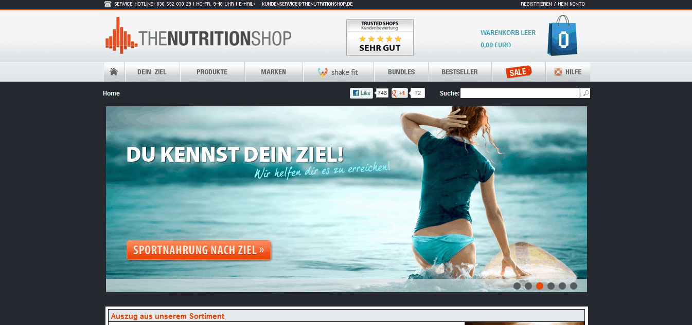 The Nutrition Shop Screenshot