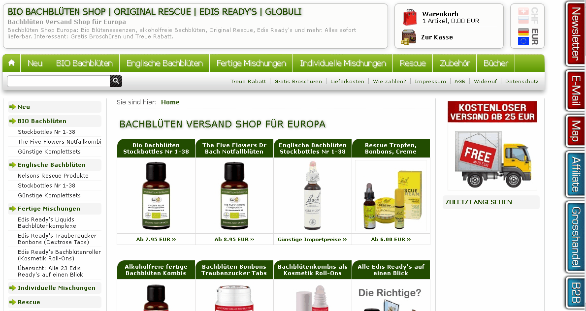 Bachblueten.eu Screenshot