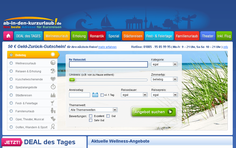 ab-in-den-kurzurlaub.de Screenshot