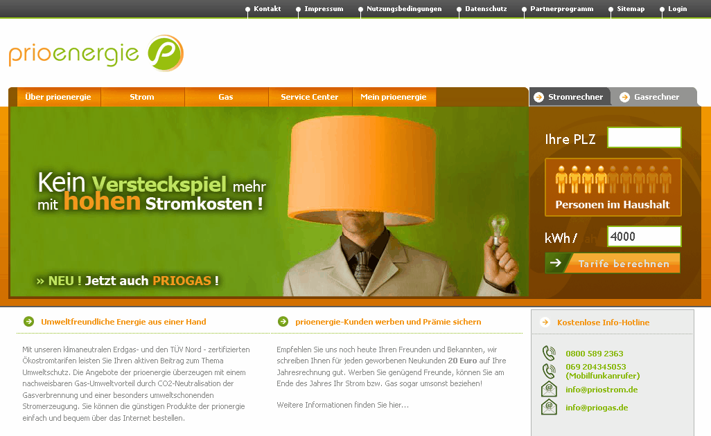 prioenergie.de Screenshot