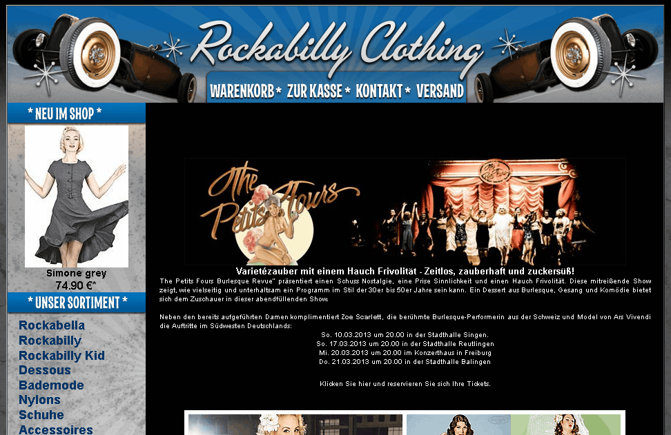 Rockabilly Clothing Screenshot
