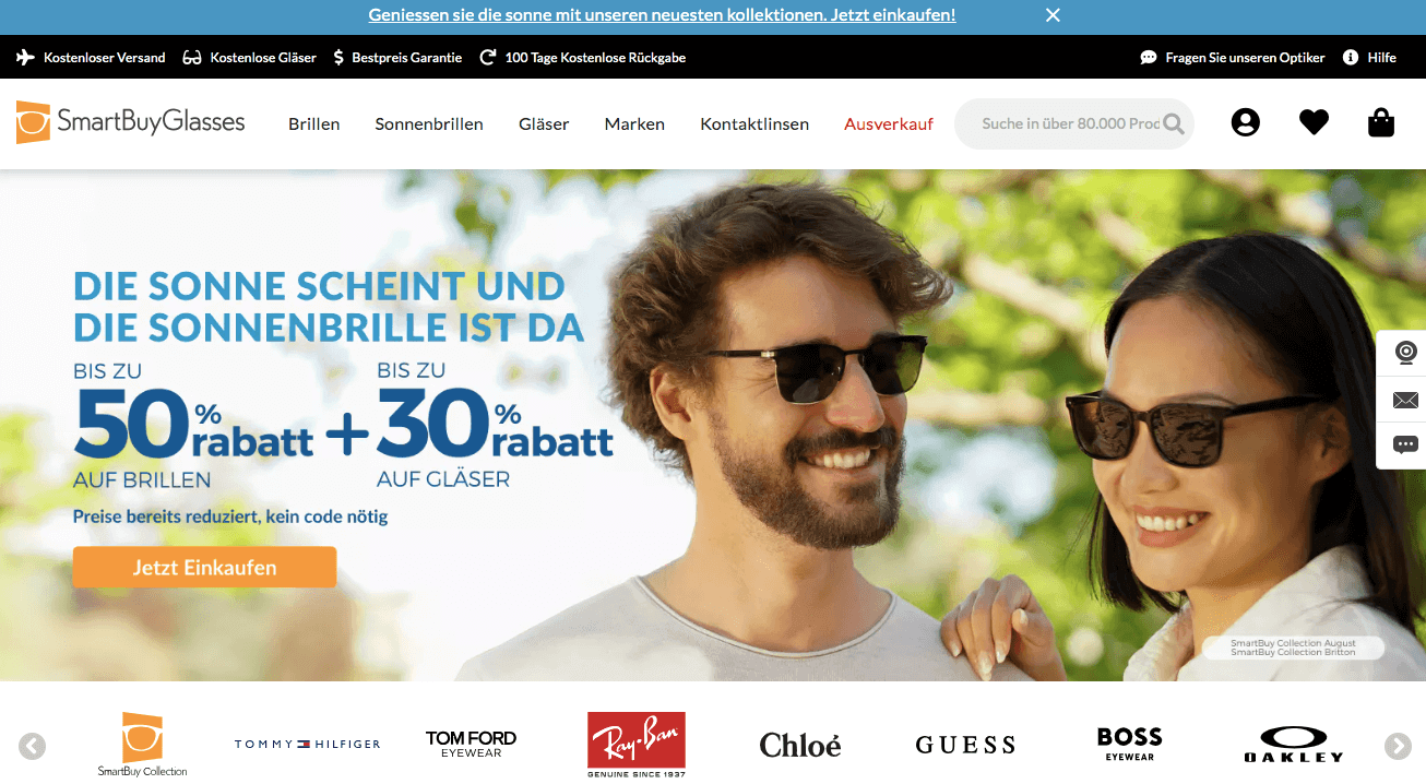 SmartBuyGlasses Screenshot