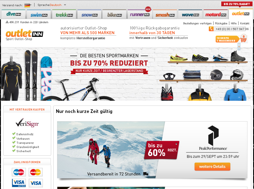 OutletInn Screenshot