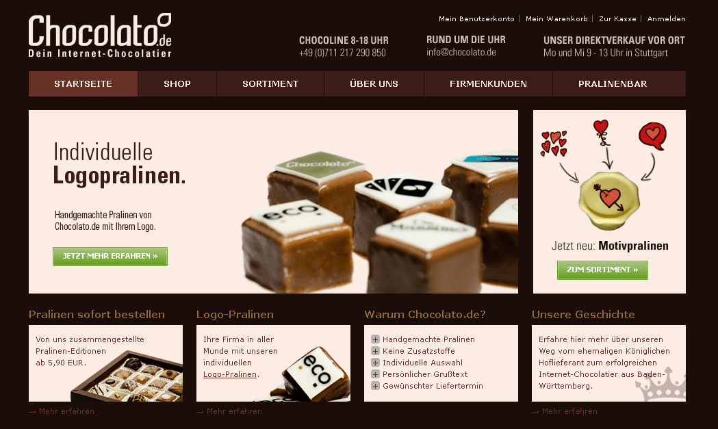 Chocolato.de Screenshot