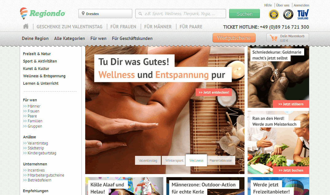 Regiondo Screenshot