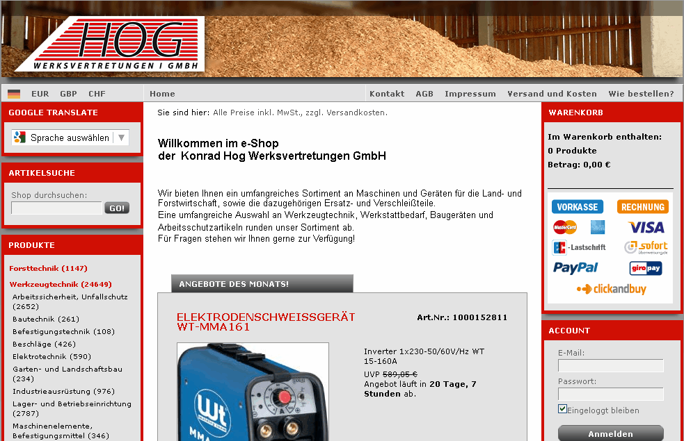 hoggmbh.eu Screenshot