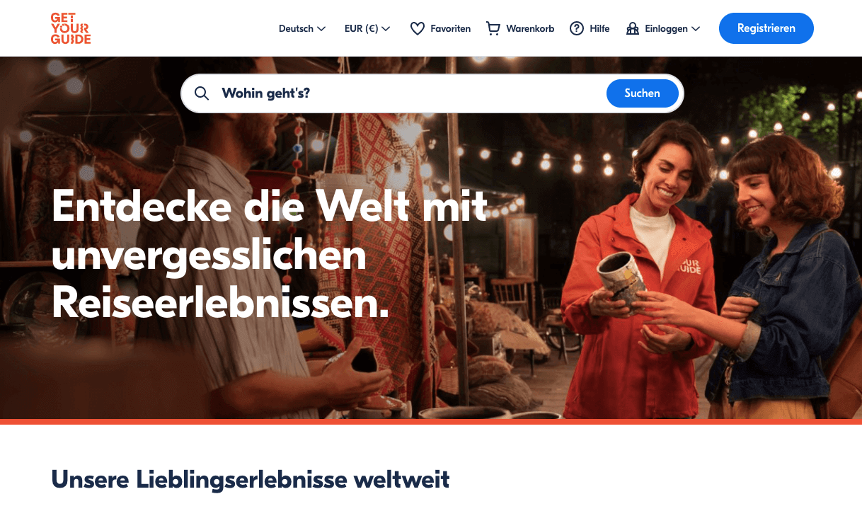GetYourGuide Screenshot