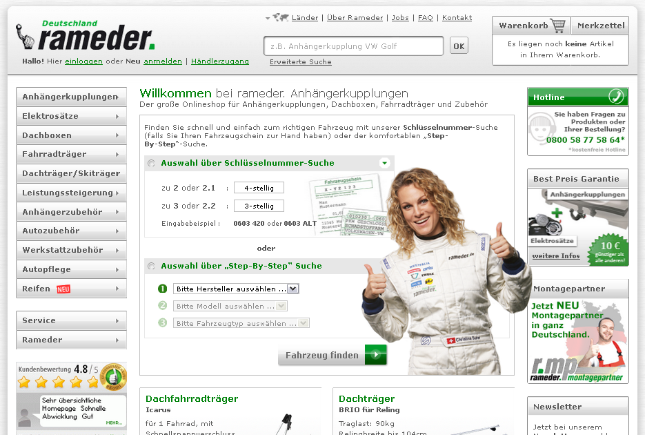 Rameder Kupplungen Screenshot